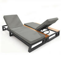 SONNENLIEGE, 2 Personen, Verstellbar, Daybed, Grau - Grau, Metall (159/184cm) - FLIEKS