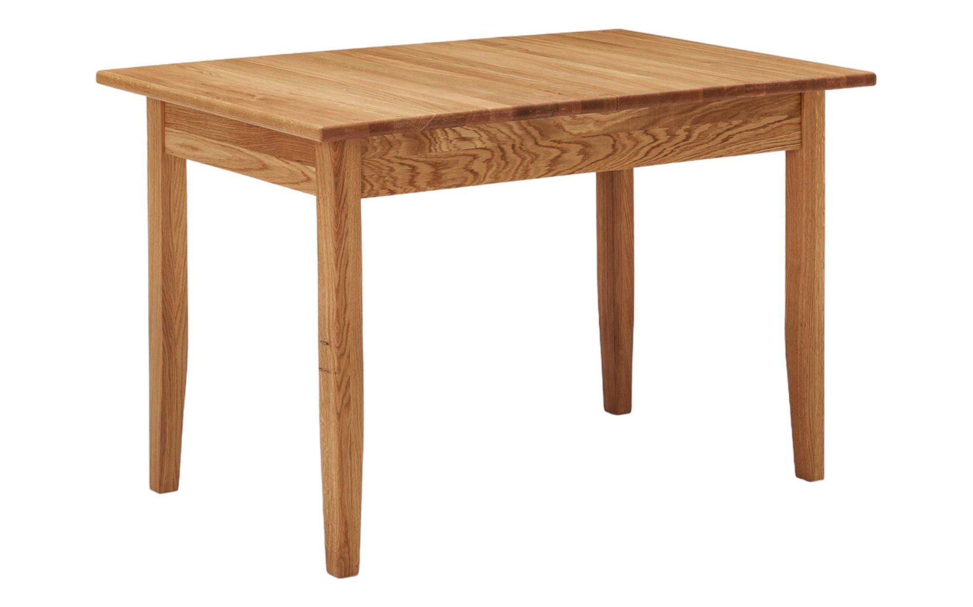 ESSTISCH Darja im modernen Landhausstil 120 x 75 x 76 Küchentisch Holz massiv Wildeiche geölt - Wildeiche, Holz (120/75/76cm) - 58aufmkessel