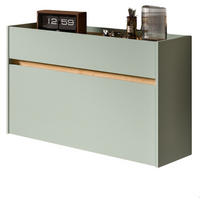 SCHUHKIPPER Salbei grün, Artisan Eiche 110 cm, Schuhschrank hängend - Salbeigrün/Eiche Artisan, Holzwerkstoff (110/61/32cm) - Inn.Furn