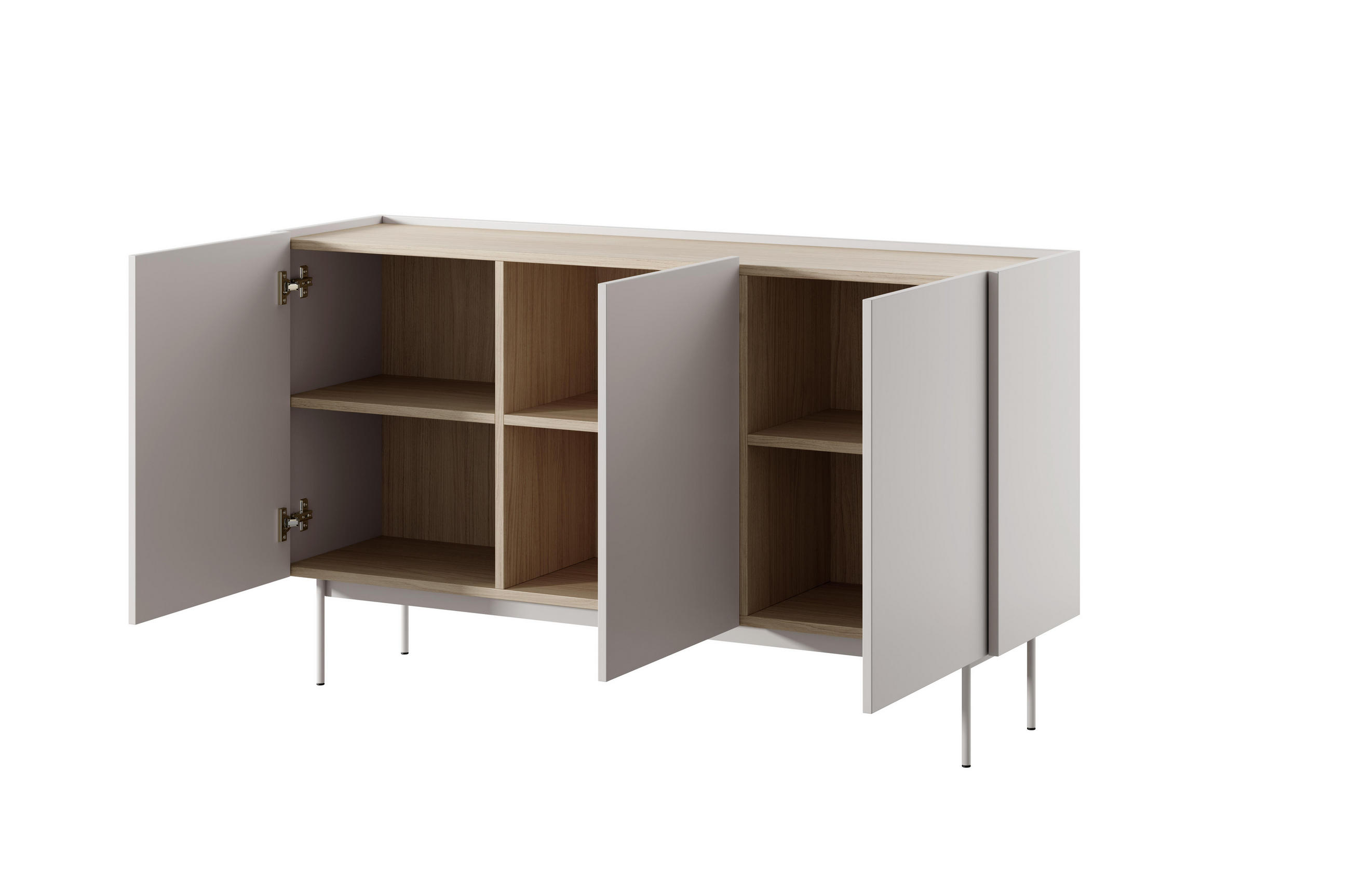 SIDEBOARD BEIGE - Beige, Holzwerkstoff (144/83/37cm) - FURNLUX