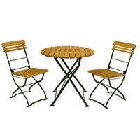 GARTEN-GARNITUR Bayern 3-teilig aus Robinienholz - Braun, Holz - TPFGarden