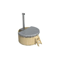 ABDECKUNG POOL HOTTUB PVC Abdeckung Badefass Bergen Ø 160 - Innenofen - Grau, Kunststoff (160/10/160cm) - FinnTherm