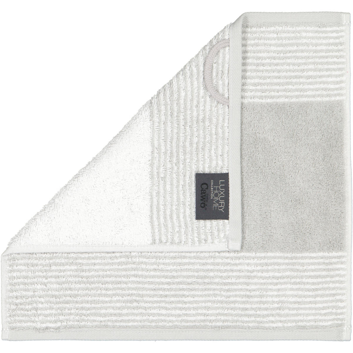 HANDTÜCHER LUXURY HOME TWO-TONE 590 PLATIN - 76 - Grau, Textil (30/30cm) - Cawoe