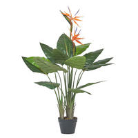 KUNSTPFLANZE Paradiesvogelblume, 120 cm - Orange, Kunststoff (120cm) - Homescapes