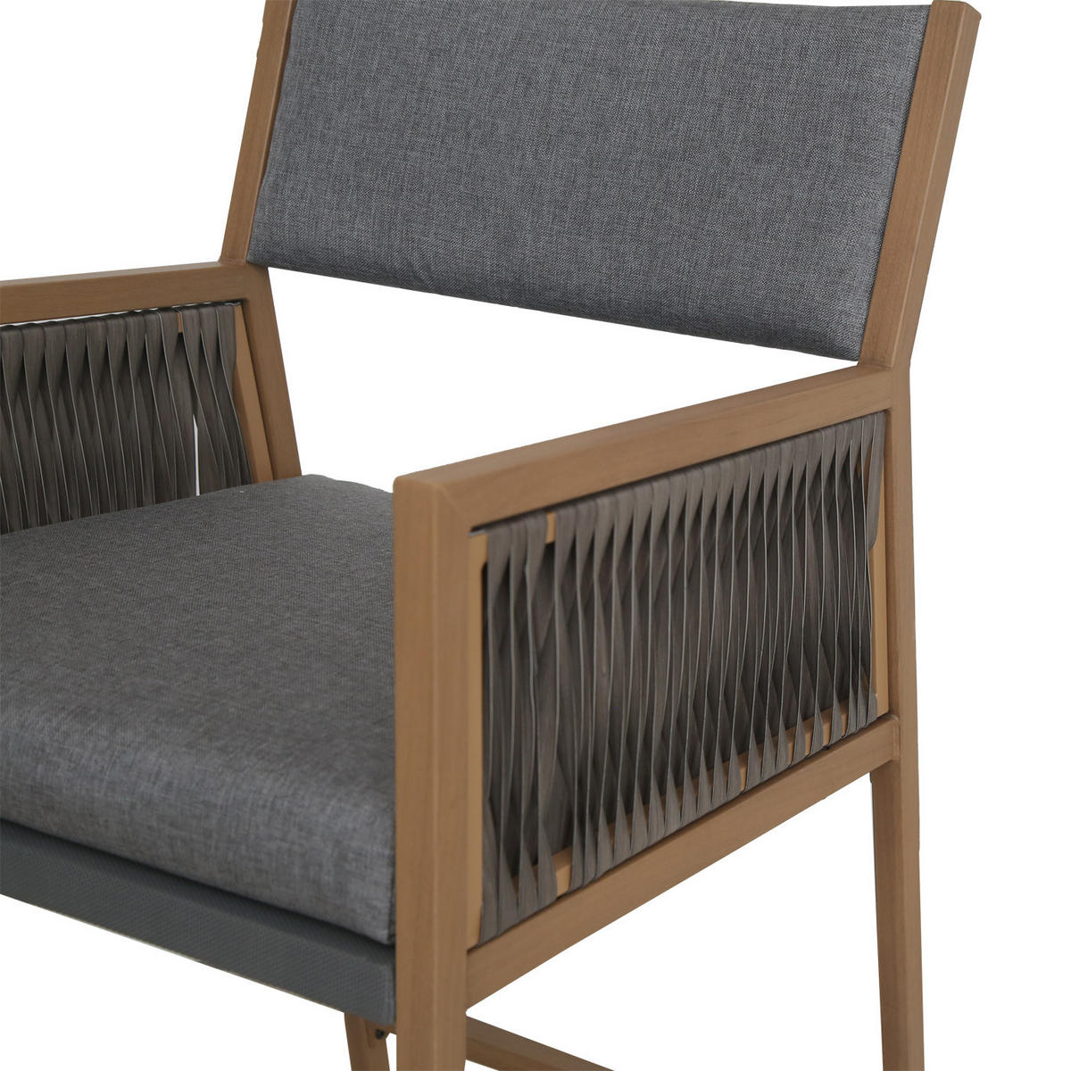 BARSET hranatý, sivý, sada 3 ks - sivá, textil (90/90/115cm) - MCW