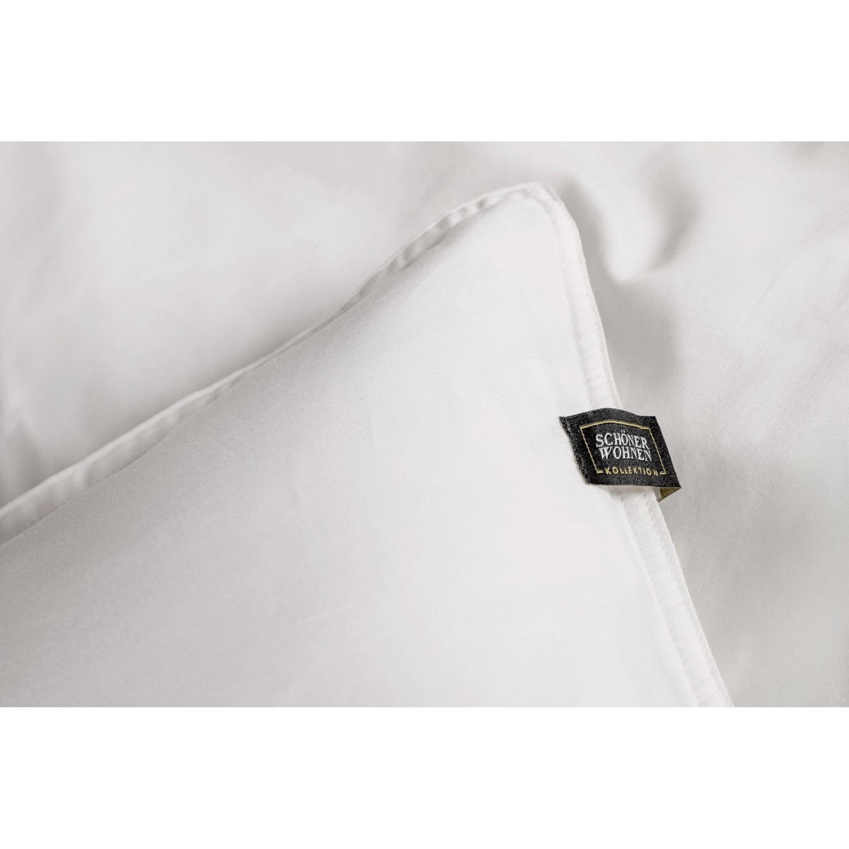 SATIN BETTWÄSCHE PLAIN - Weiß, Textil (155/220cm) - Schöner Wohnen