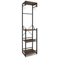 GARDEROBENSTÄNDER Metall schwarz - Schwarz, Metall (40/162/30cm) - COSTWAY