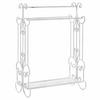 HANDTUCHSTÄNDER Antik Optik weiß 60 x 90 cm Gladis - Weiß, Metall (60/90/35cm) - Beliani