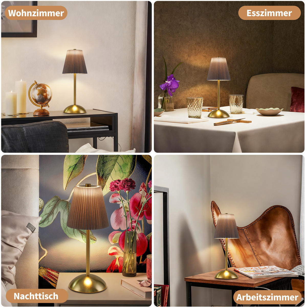 LED TISCHLAMPE Luxora 11.5/11.5/30 - Blau, Metall (11.5/11.5/30cm) - ZMH