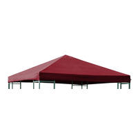 ERSATZDACH für Pavillon 3x3m, Pavillondach Toro, Wasserdicht, Farbe: Bordeaux - Rot, Kunststoff (300/0.3/300cm) - TPFGarden