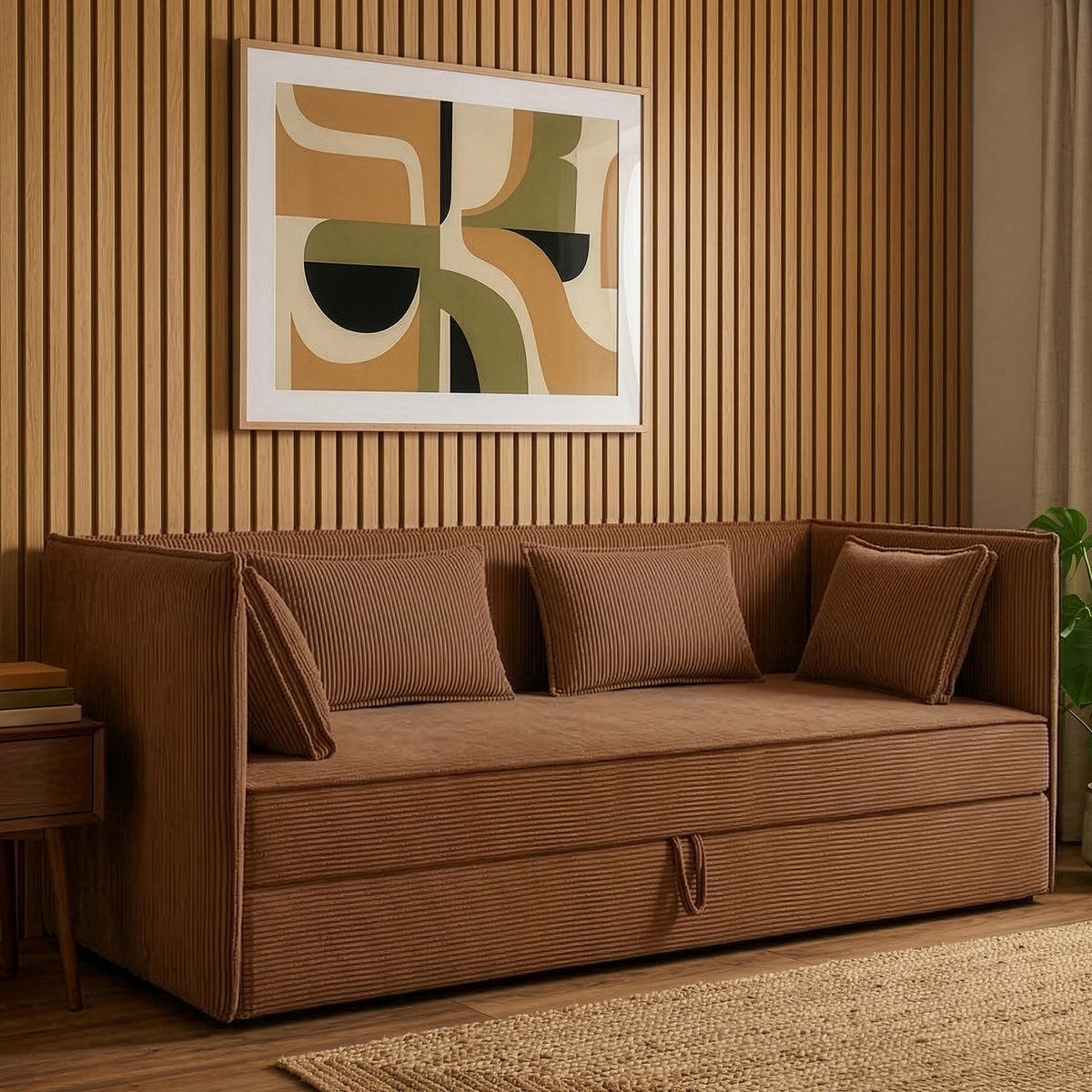 JUGENDBETT ROTI Einzelbett mit Bettkasten, 90x200cm, Bett mit Bonellmatratze, mit Rückenlehne - Rot/Schwarz, Holz/Holzwerkstoff (92/200cm) - KONSIMO®