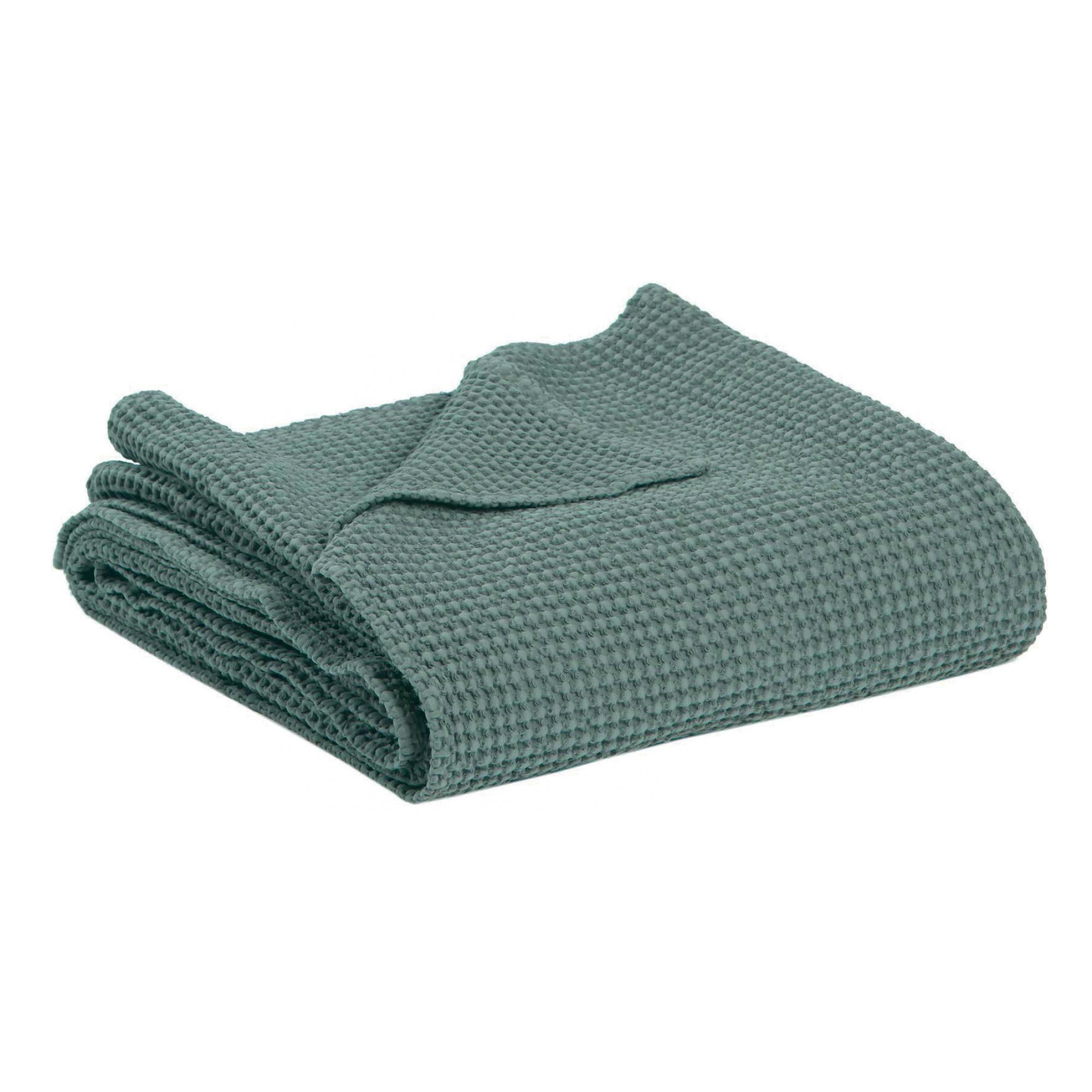 RECYCELTE TAGESDECKE Maia graugrün 180 x 260 cm - Grün, Textil (180/260cm) - Vivaraise