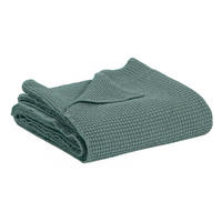 RECYCELTE BETTÜBERWURF Maia graugrün 240 x 260 cm - Grün, Textil (240/260cm) - Vivaraise