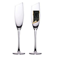 CHAMPAGNER/SEKT Glas mit moderner Kante 150 ml (2er-Set) - Transparent, Glas (0.15L) - Intirilife