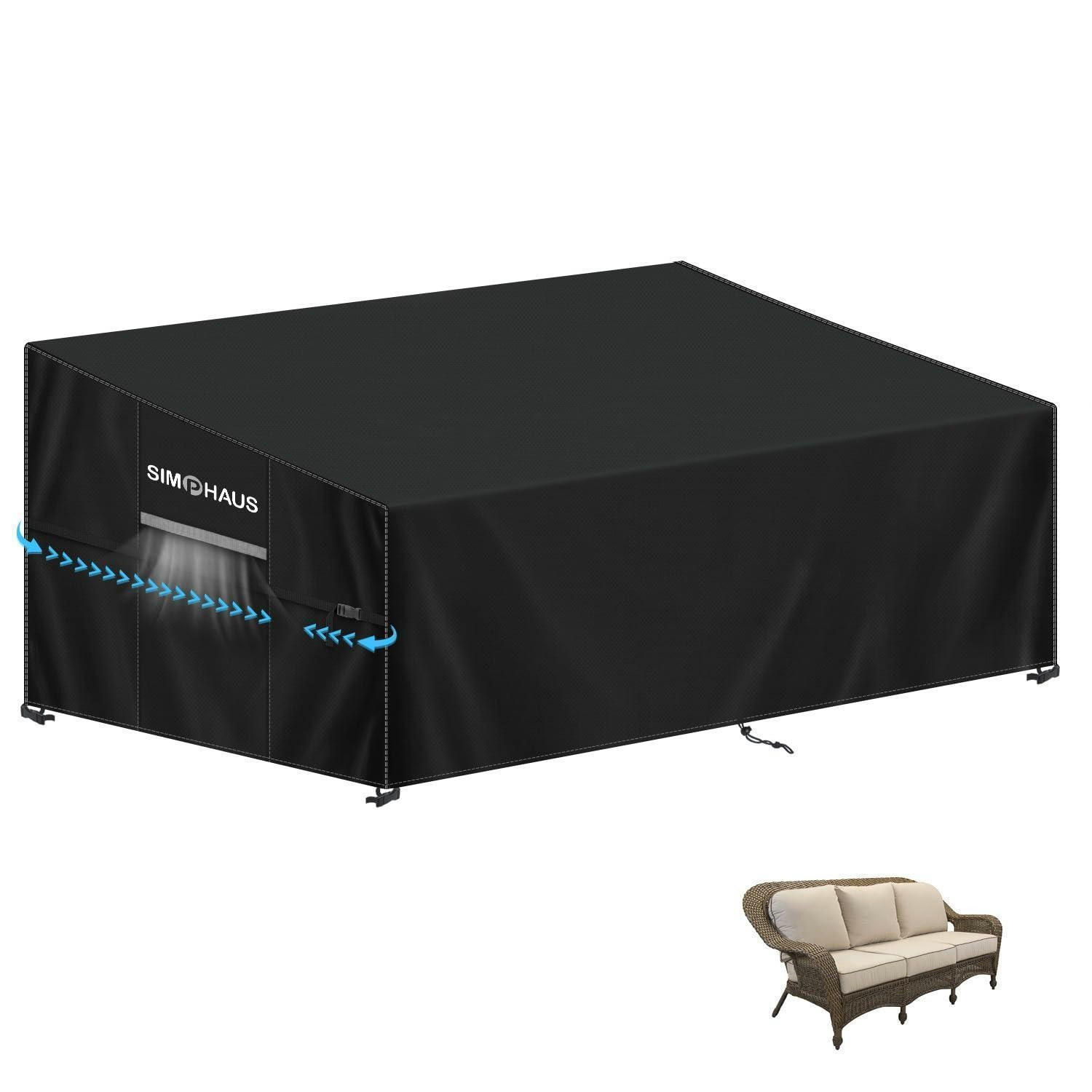 GARTENLOUNGE Abdeckung 205x99x89/61cm Wasserdicht 420D Oxford Gewebe - Schwarz, Kunststoff (1/1/1cm)