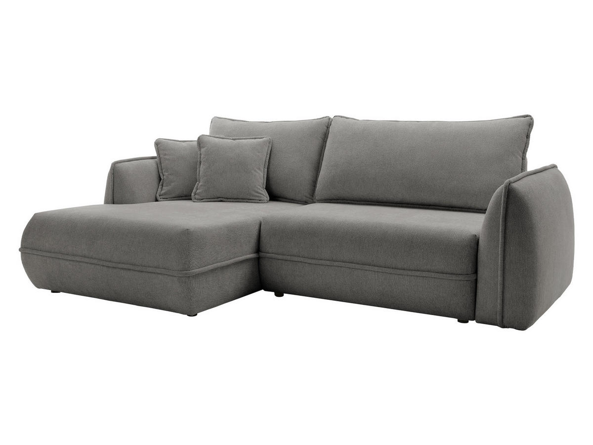 ECKSOFA Moho, Seite: Links - Schwarz/Grau, Holz/Kunststoff (254/162cm) - MIRJAN24
