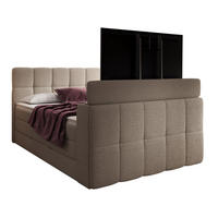 BOXSPRINGBETT Madison 3 beige 180/200 H2/H3 mit TV-Lift - Beige, Textil (180/200cm) - wonello