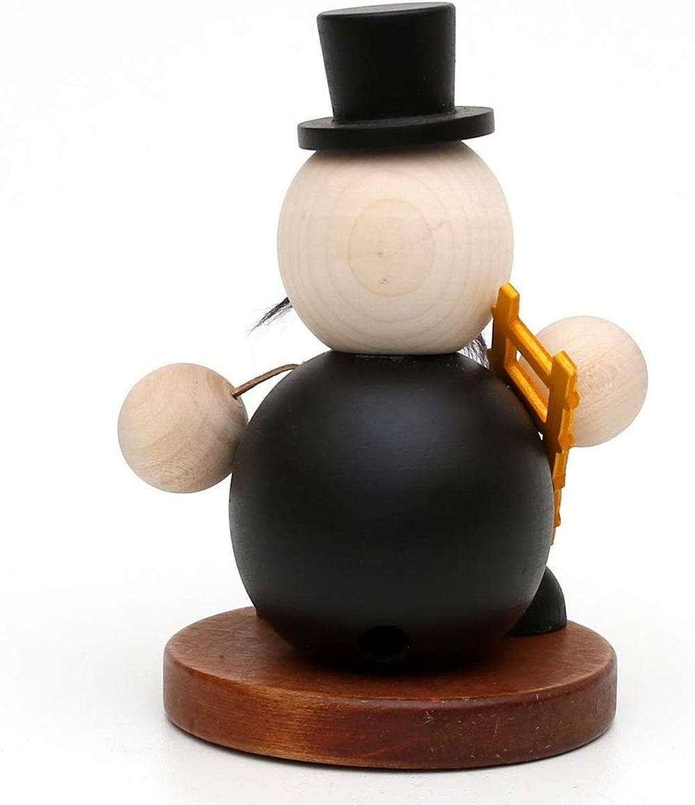 RAUCHFIGUR Schornsteinfeger 9,5/9,5/15 cm - Schwarz, Holz (9.5/15/9.5cm) - Dekoteam24