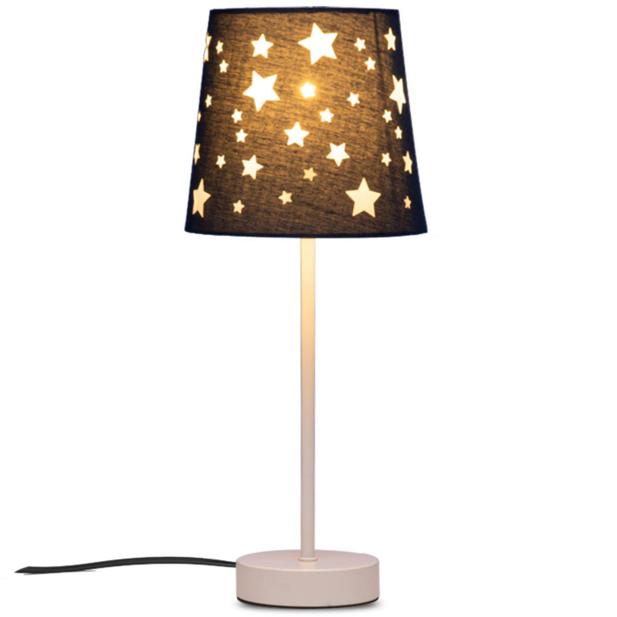TISCHLAMPE TATI 2-er Set, Nachtblau - Dunkelblau, Textil/Metall (17/17/42cm) - KONSIMO®