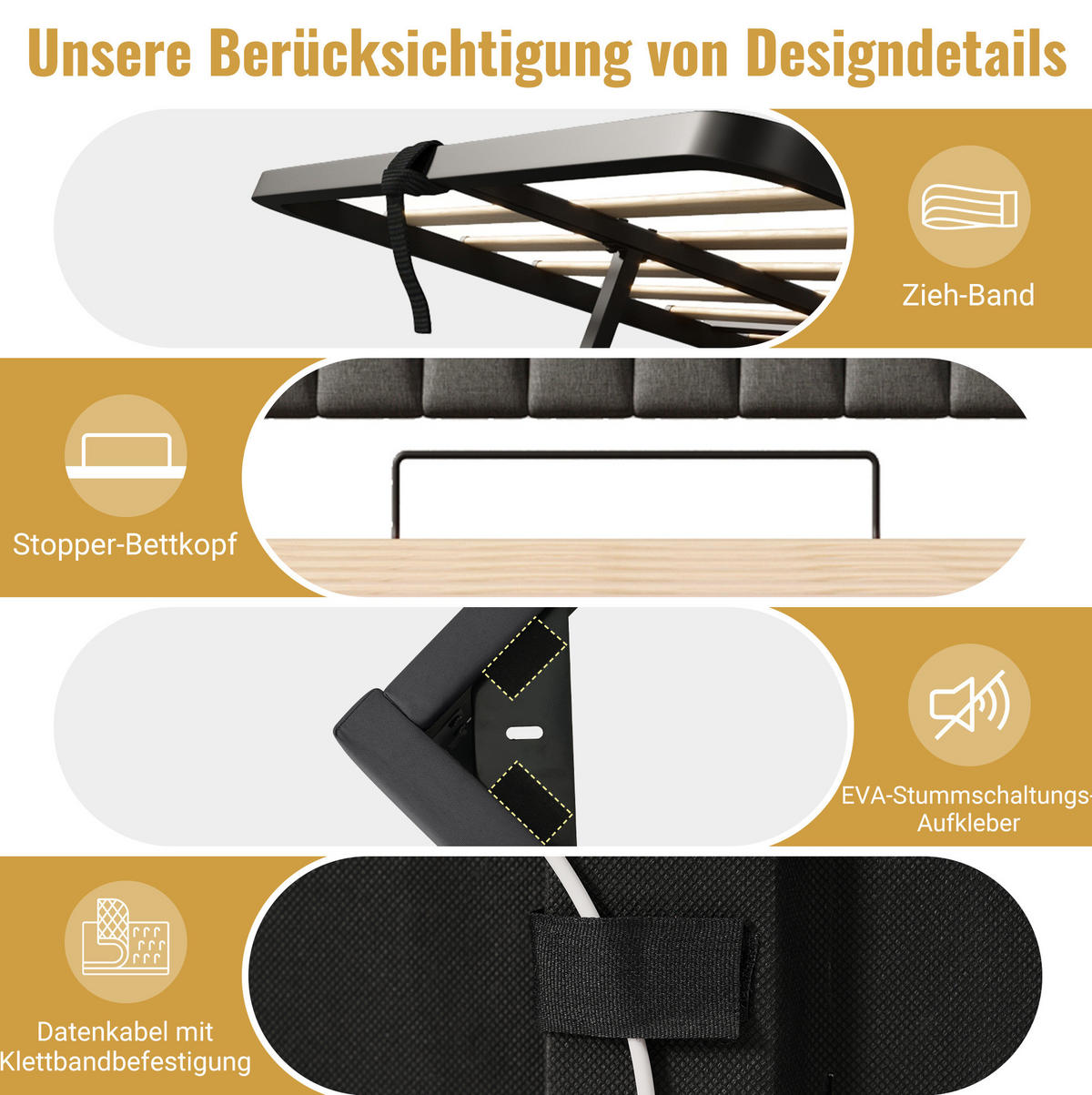 POLSTERBETT 90/200 cm mit LED, USB-C, Stauraum-Kopfteil und hydraulischem Bettkasten, inkl. Matratze, Grau - Grau, Textil (90/200cm) - Redom