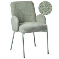 JÍDELNÍ ŽIDLE Bouclé Světle zelená Magee - světle zelená, textil (55/86/58cm) - Beliani