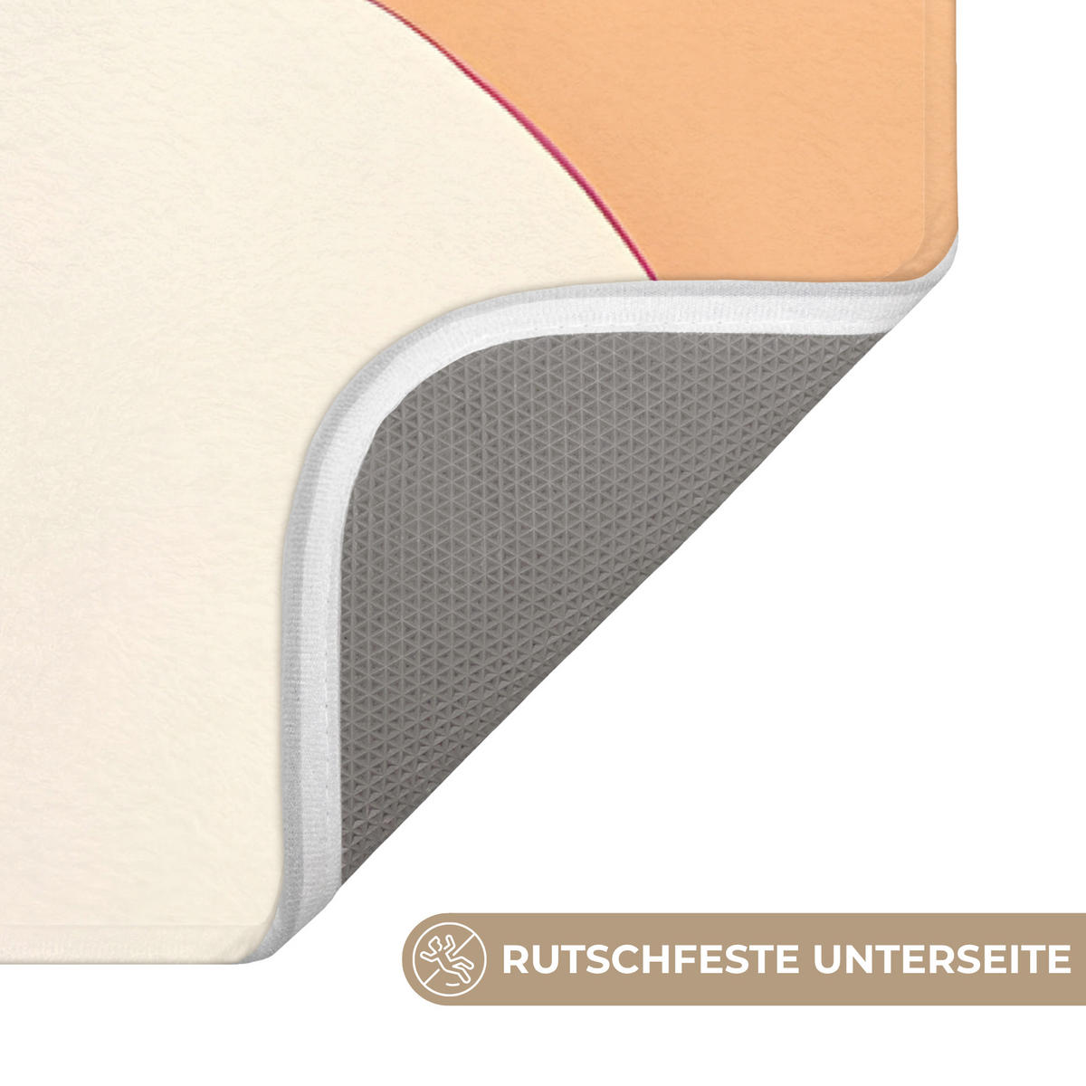 KOUPELNOVÁ PŘEDLOŽKA Tvary - abstraktní - barevné 90x60 cm - terakotová, textil/plast (90/60cm) - OnlyWow