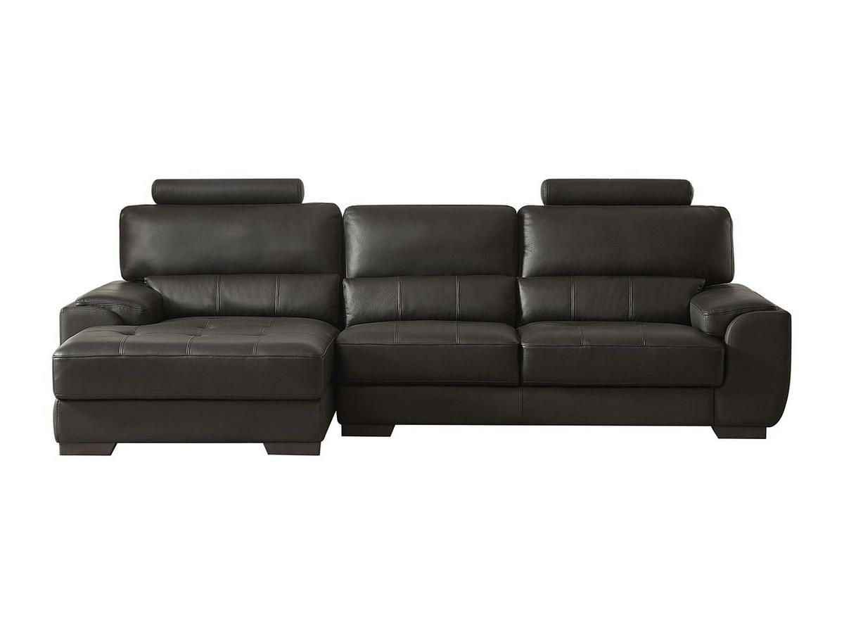 ECKSOFA Leder - Ecke Links - Schwarz - METROPOLITAN II - Schwarz, Leder (275/152cm) - Vente-Unique