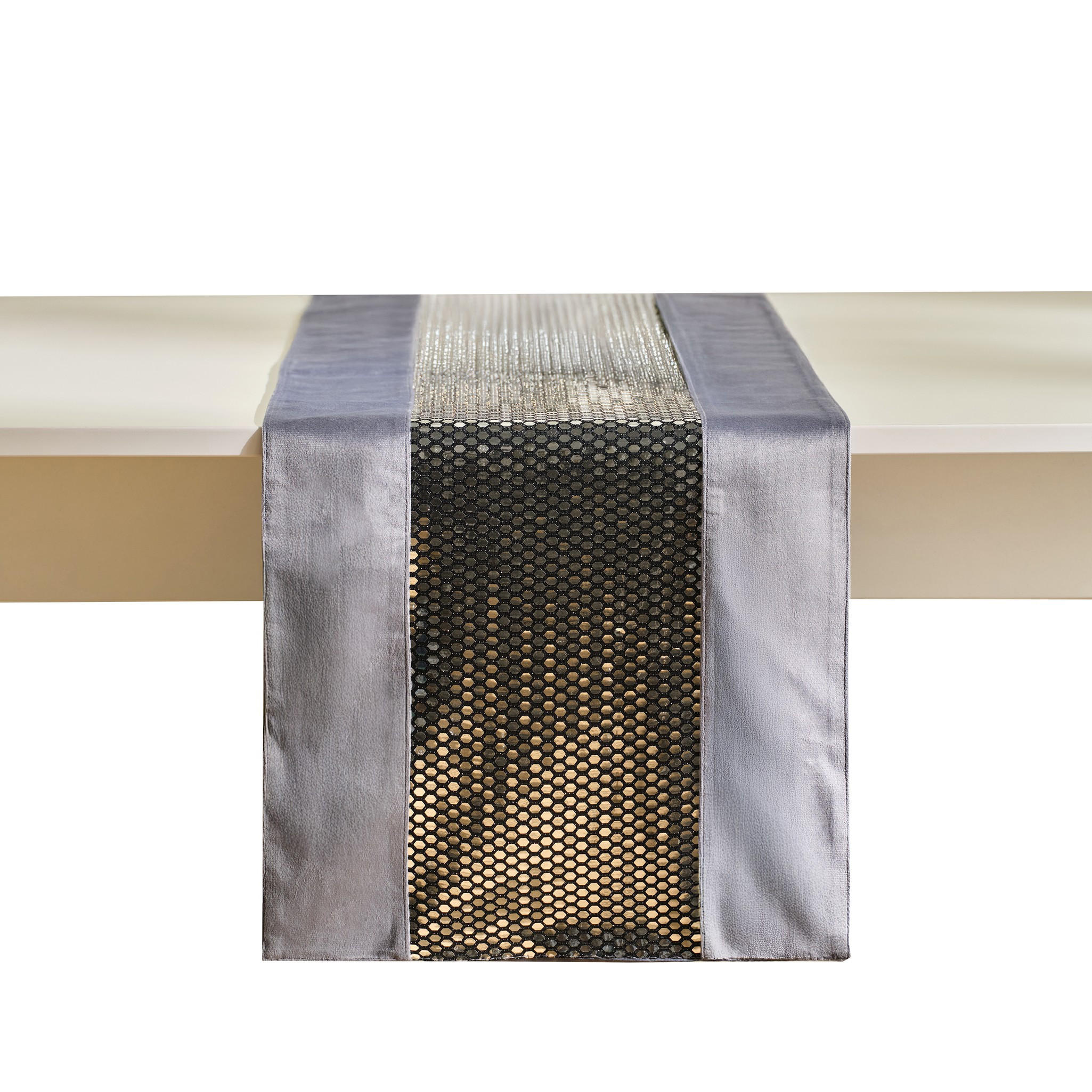 TISCHLÄUFER Fever - Grau, Textil (180/35/1cm) - home&you