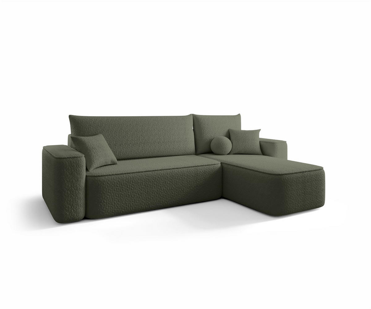 ECKSOFA Agepo Stoff Quelle - Grün, Holzwerkstoff/Textil (250/150cm) - Fun Möbel