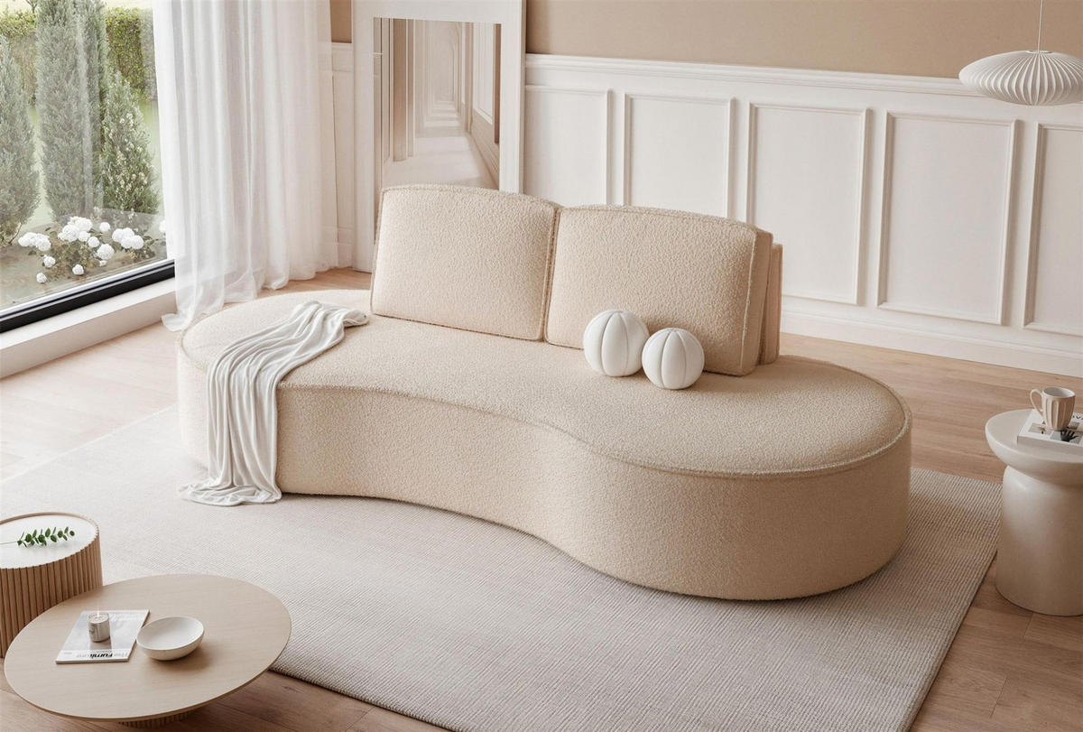 SOFA 3-sitzer Arlet In Stoff Abriamo - Beige, Holzwerkstoff/Textil (234/88/101cm) - Fun Möbel