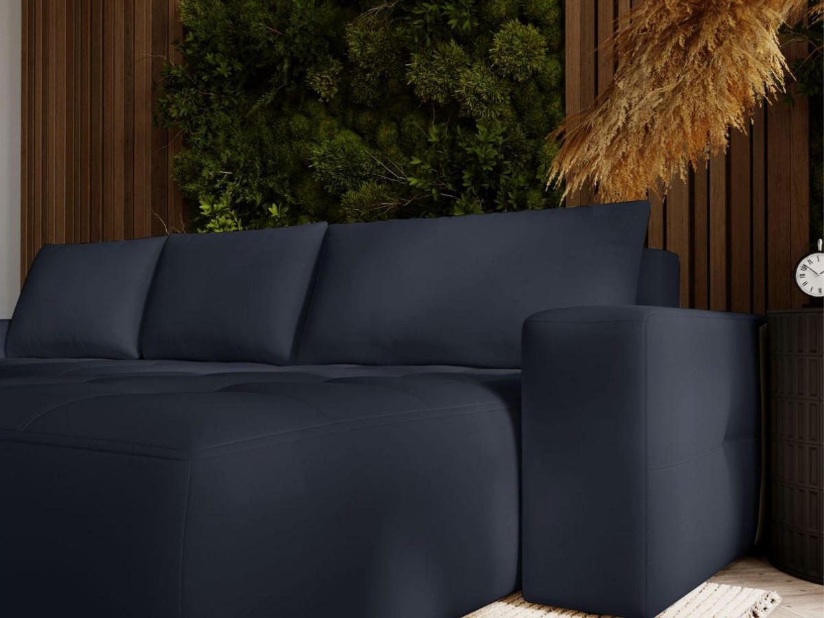ECKSOFA Portland Schwarz Rechts - Schwarz, Holz/Kunststoff (250/165cm) - Graingold