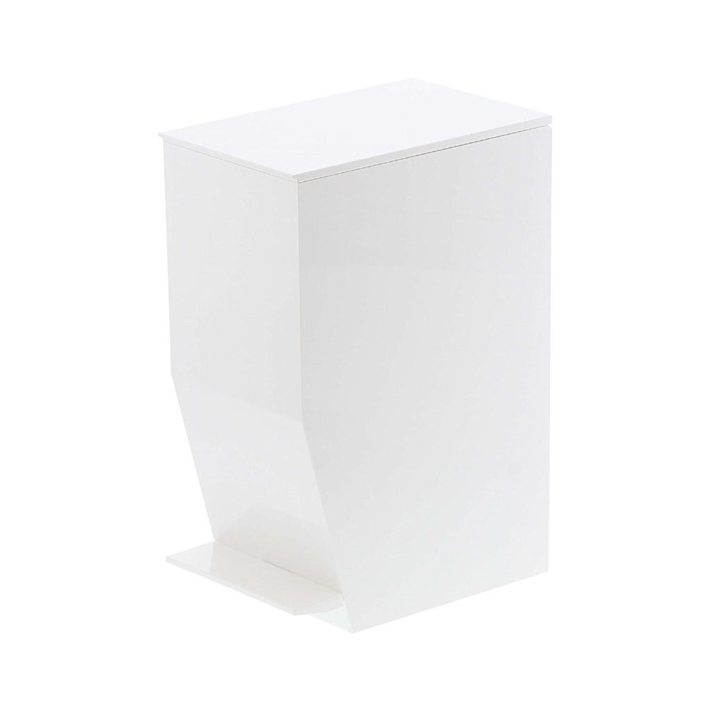 Yamazaki Pedal-Abfallbehälter Weiß 12x27.5x19.5 cm