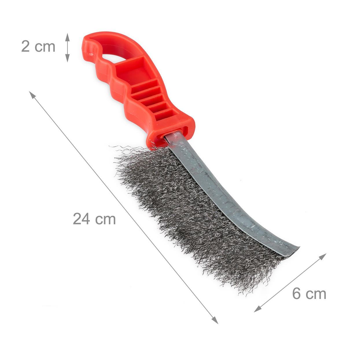 6XDRAHTBÜRSTE - Multicolor, Kunststoff/Metall (2/24/6cm) - Relaxdays