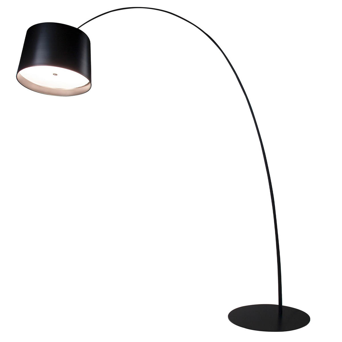 STELEUCHTE Verstellbare Stehleuchte aus schwarzem Stahl 195/60/214 cm - Schwarz, Metall (60/195/214cm) - ANGEL CERDA