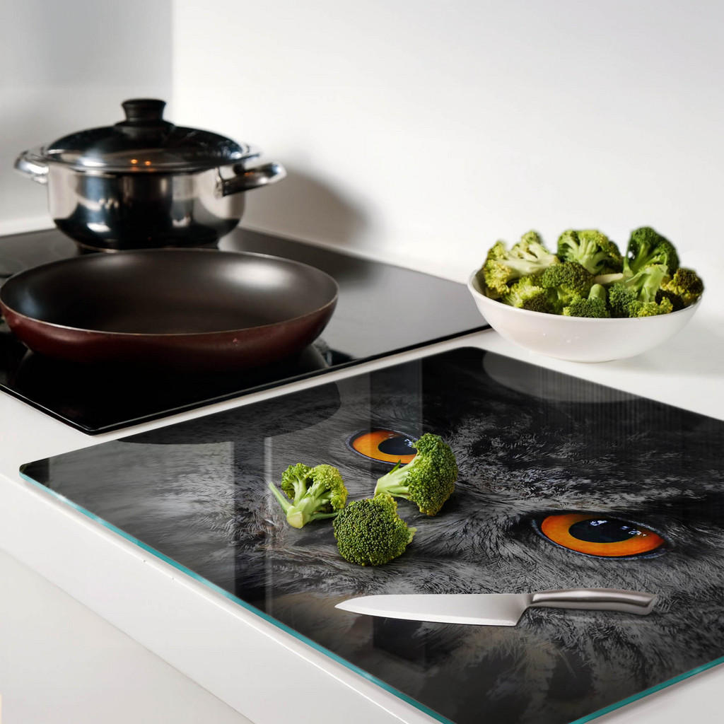 Thumbnail - Tulup Glasplatte, Orange, Glas, 60x0.4x52 cm, Küchen, Küchenelektrogeräte, Herde, Herdabdeckplatten