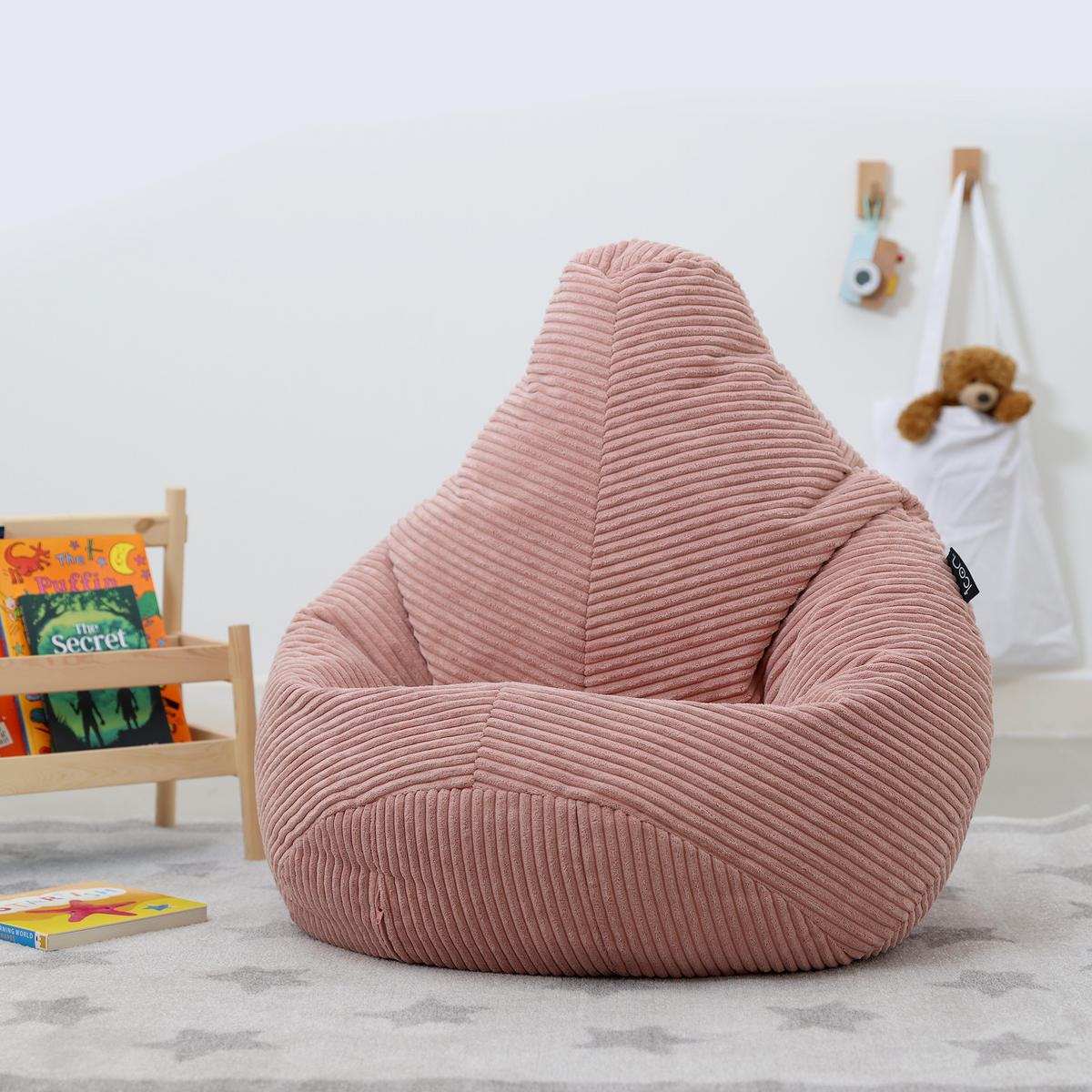 SITZSACK für Kinder Sessel aus Cord 2-tlg. - Pink, Textil (69/59/65cm) - icon