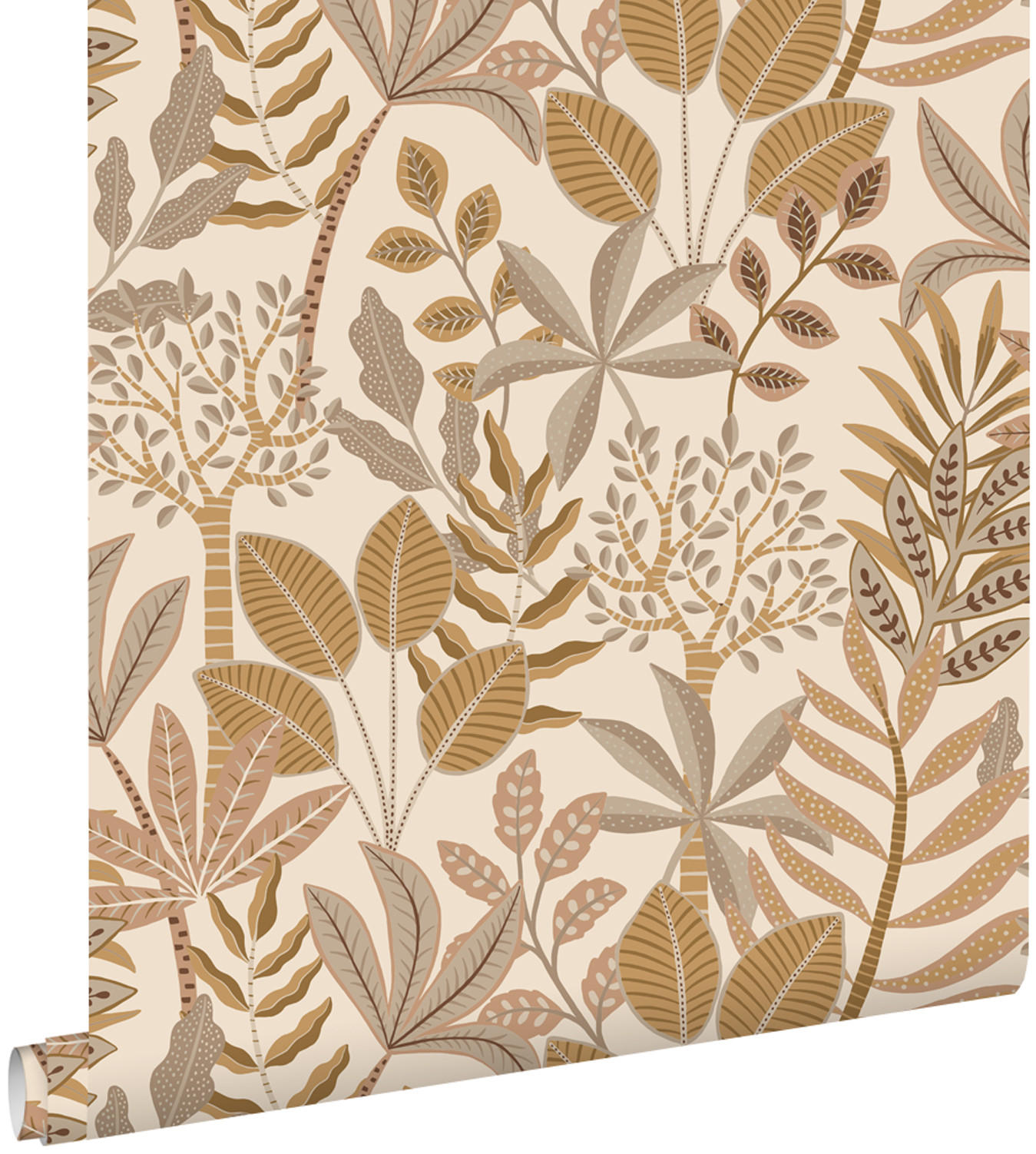 TAPETE Blätter 50 x 900 cm - Beige, Papier (50/900cm) - ESTAhome