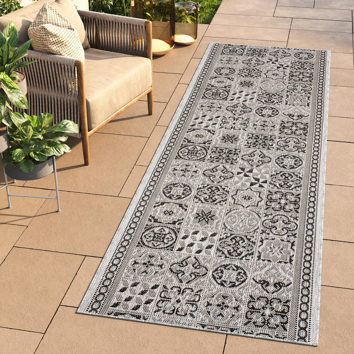 LÄUFER MELISSA Grau Orientalisch 70/900 cm - Grau, Textil (70/900cm) - Tapiso