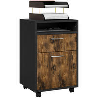 ROLLCONTAINER DE-14470 mit Schublade, Schrank und Nische Rostbraun - Braun, Holzwerkstoff (35/60/40cm) - ComfortXL