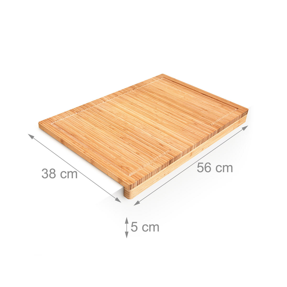 TRANCHIERBRETT - Hellbraun, Holz (56/38cm) - Relaxdays