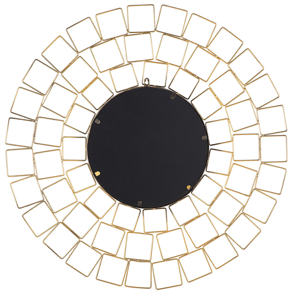 WANDSPIEGEL gold rund 90 cm Labrit - Goldfarben, Metall (90/90/3cm) - Beliani