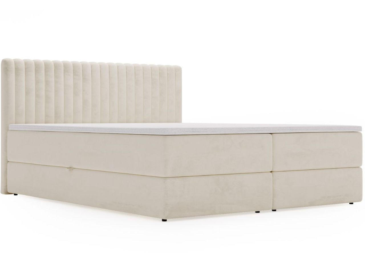 BOXBETT Marbella 160x200 Beige - Beige, Holz/Textil (160/200cm) - Graingold