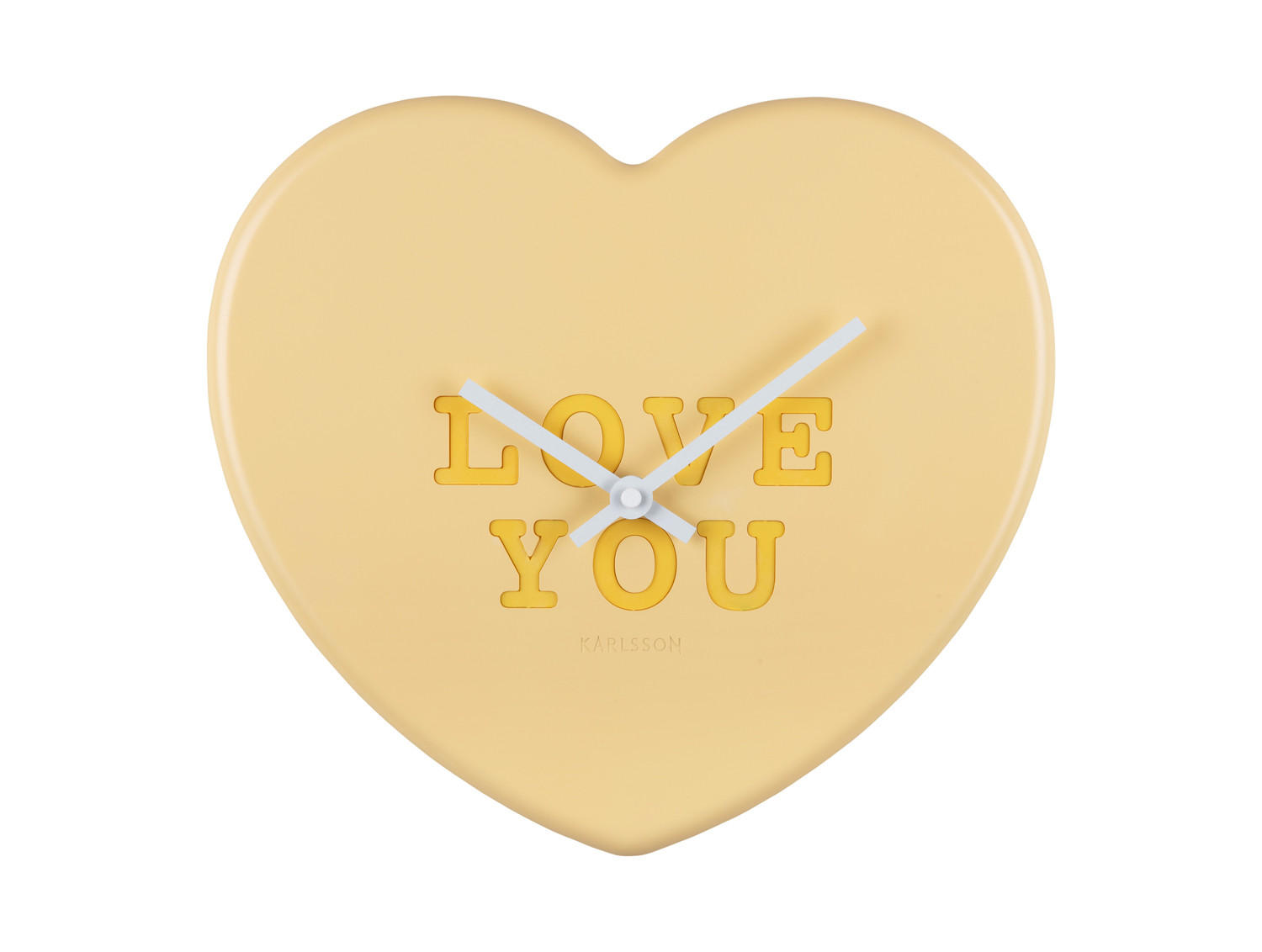 WANDUHR Heart Candy 27/30/27 cm - Gelb, Kunststoff (30/27/27cm) - Karlsson