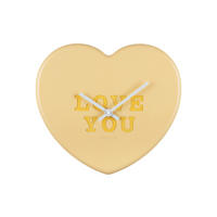 WANDUHR Heart Candy 27/30/27 cm - Gelb, Kunststoff (30/27/27cm) - Karlsson