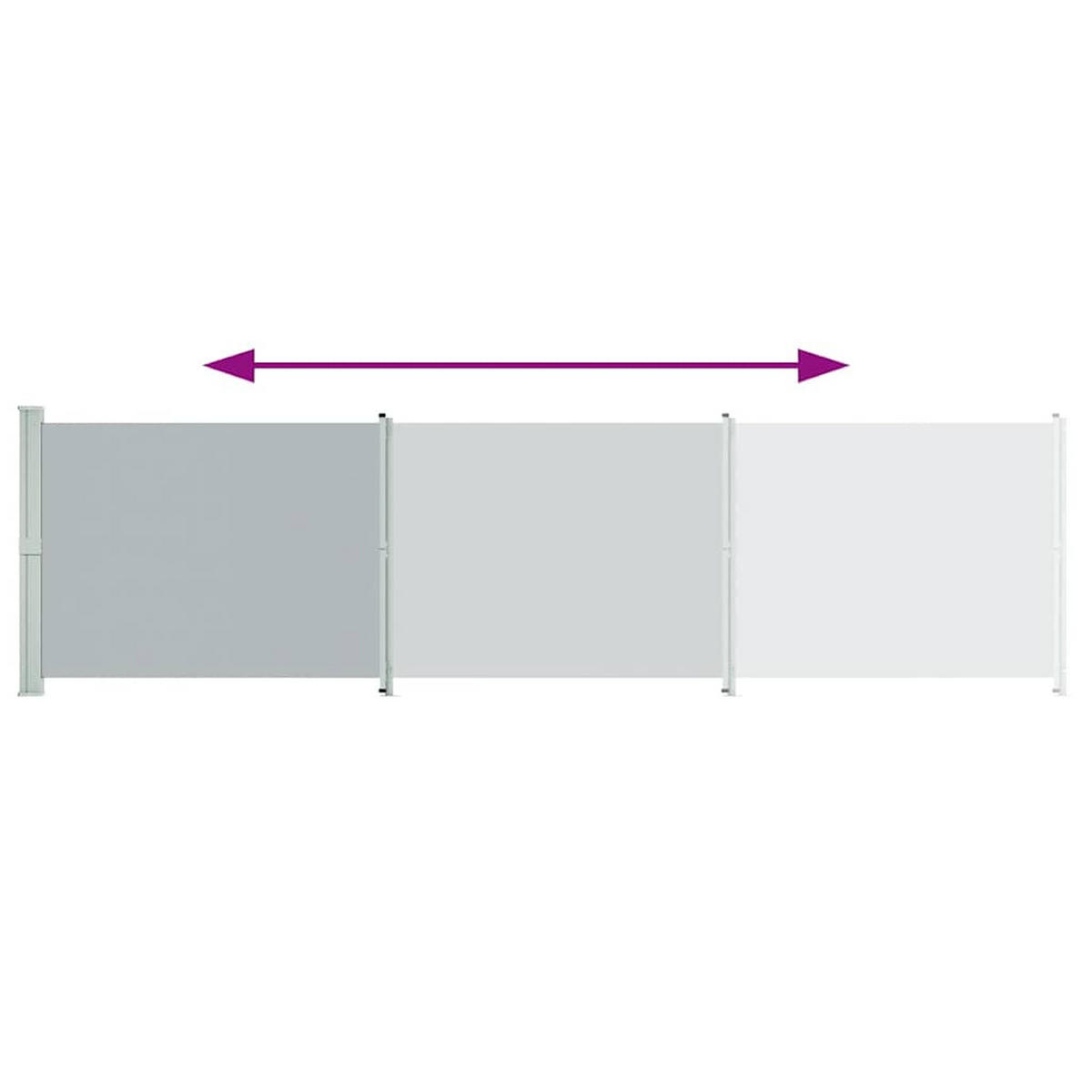 SEITENMARKISE Ausziehbar 600x160 cm Grau - Grau, Textil (600/160/600cm) - furnicato