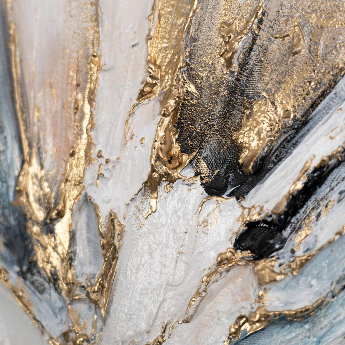 GEMÄLDE Impuls Schattenfugenrahmen Schwarz 100x50 cm - Schwarz, Holz (100/50cm) - YS-art gallery
