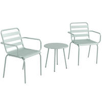GARTENMÖBEL Set, Stahl, Grün - Grün, Metall - Outsunny
