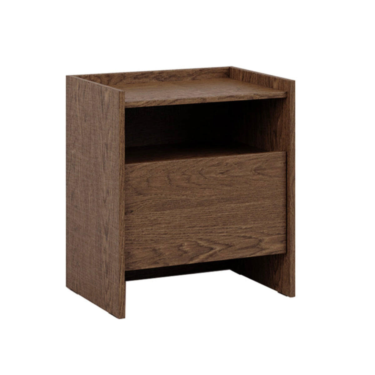 NOČNÝ STOLÍK Japandi Tmavé drevo - hnedá, kompozitné drevo (53/60.5/38cm) - Petits-meubles