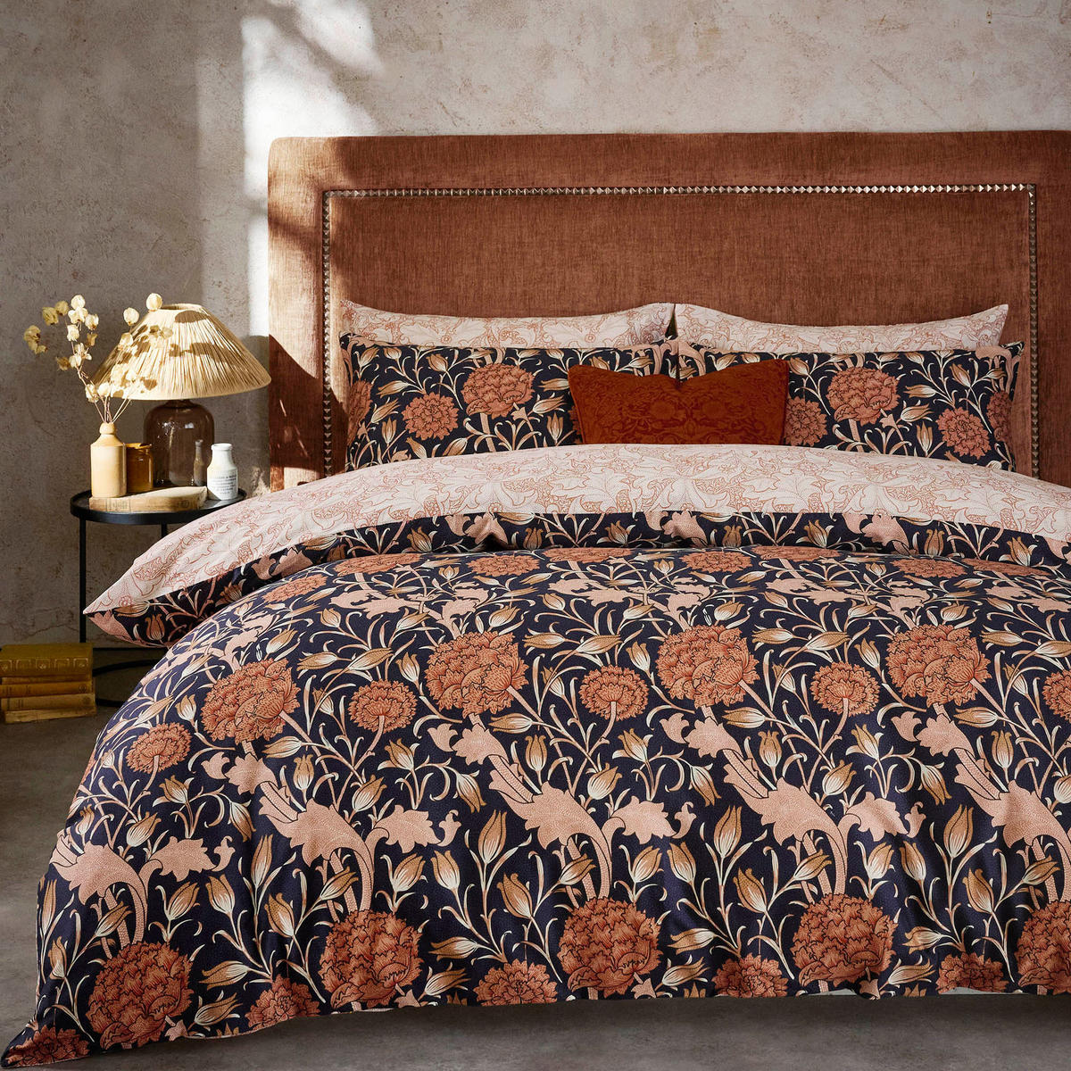 BETTWASCHE wilde Tulpe 3-Teilig 230x220cm - Beige/Rot, Papier/Kunststoff (220/230cm) - William Morris at Home