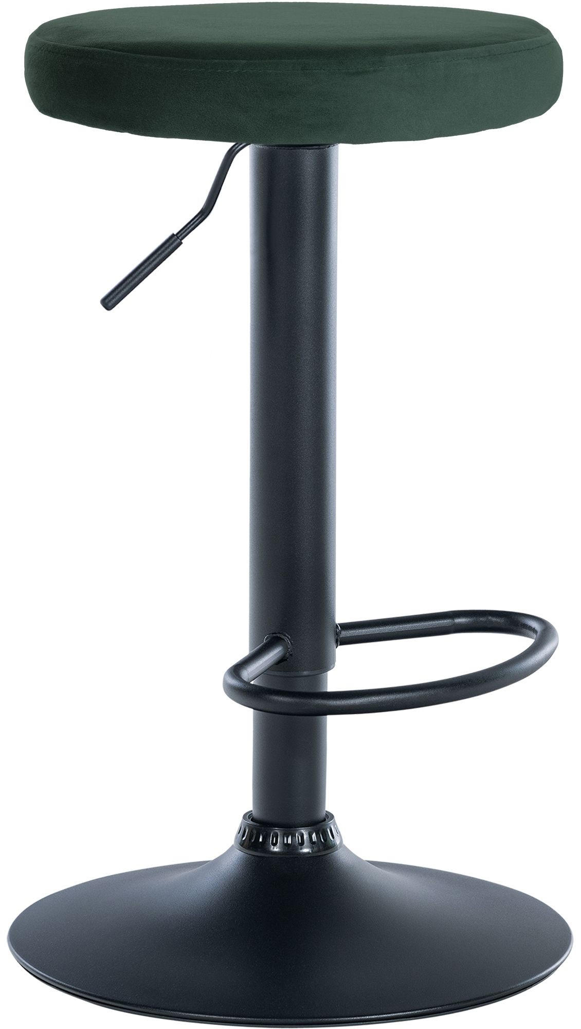 BARHOCKER Samt grün - Schwarz/Grün, Textil/Metall (38.5/60/38.5cm) - CLP